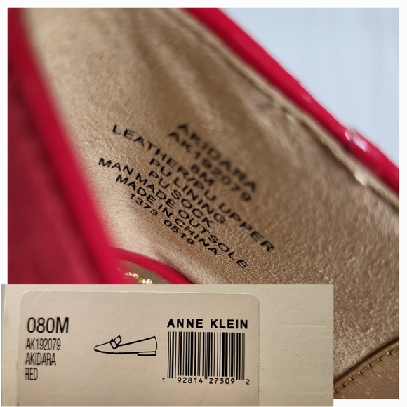 ANNE KLEIN Red Suede Idara Loafers - Size 8 (NIB) - Picture 6 of 6